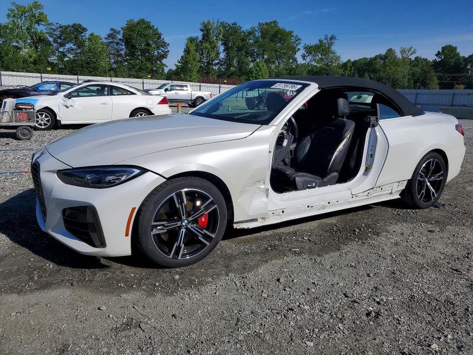 2022 BMW M440i VIN WBA53AT01NCJ15062 COPART salvage auction — SIDE, SC - CERT OF TITLE-SALVAGE, sold $12,400 on 2026-07-29 (photo 1)
