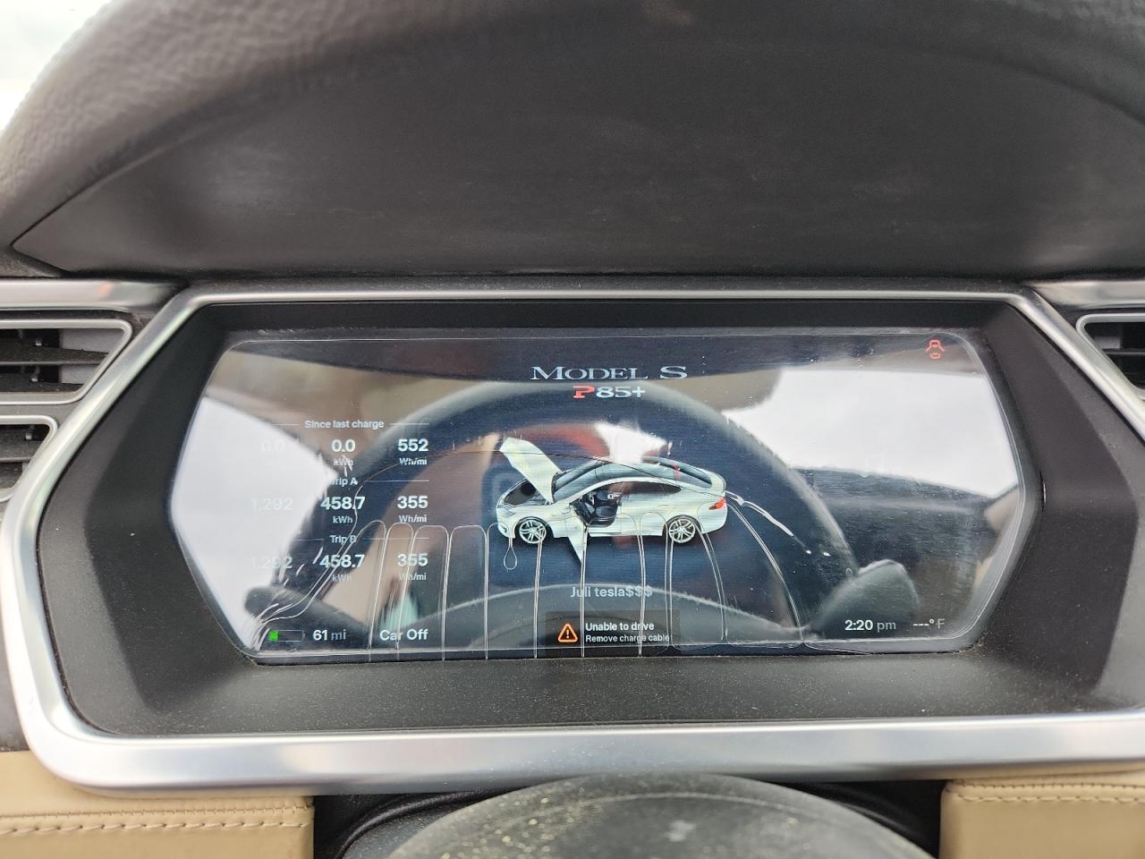 2013 Tesla Model S VIN 5YJSA1CP0DFP24928 COPART salvage auction — Mechanical, NC - DEALER ONLY CLEAN TITLE, sold $1,750 on 2026-06-30 (photo 9)