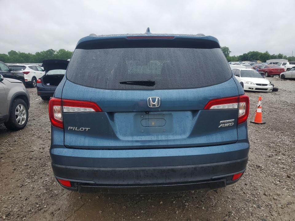 2021 Honda Pilot VIN 5FNYF6H21MB014314 COPART salvage auction — FRONT END, OH - CERT OF TITLE-SALVAGE, sold $3,400 on 2026-07-02 (photo 6)