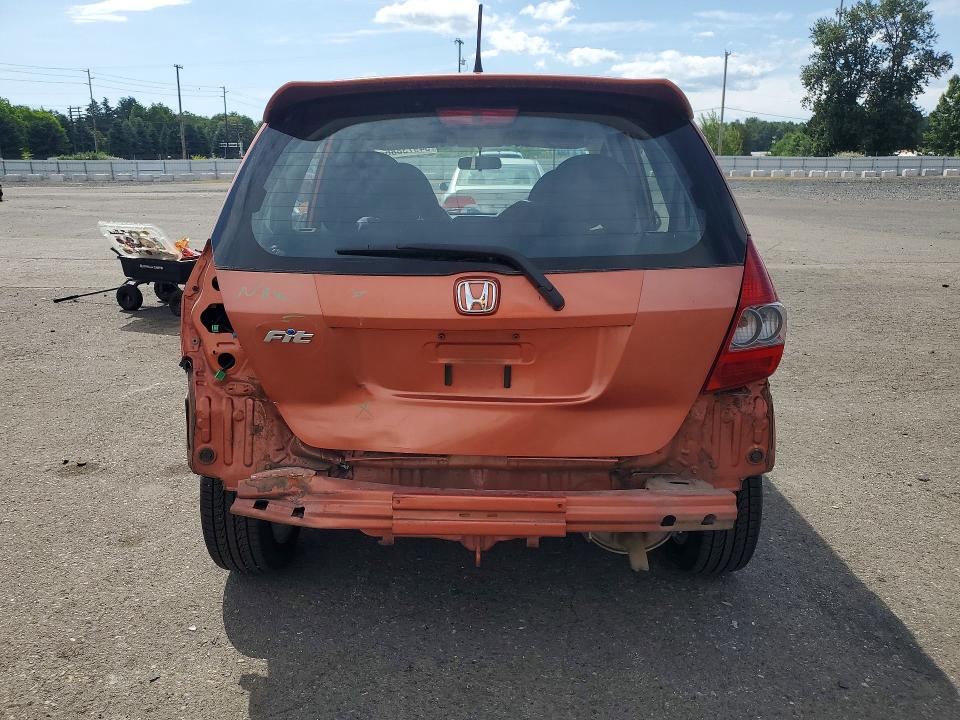 2008 Honda Fit VIN JHMGD38668S062143 COPART salvage auction — REAR END, Or - Salvage Title Certificate, sold $1,450 on 2026-07-06 (photo 6)