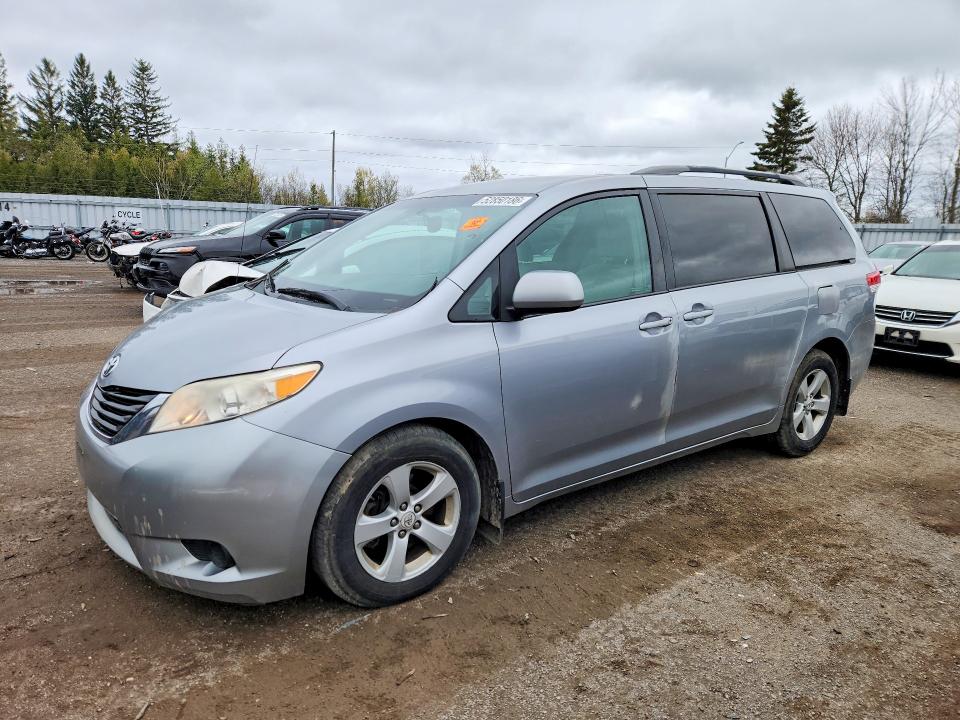 2011 Toyota Sienna VIN 5TDKK3DC1BS164995 COPART salvage auction — FRONT END, On - Permit No Brand - Unfit, sold $2,200 on 2026-07-28 (photo 1)