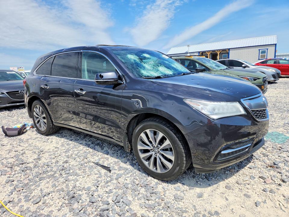2016 Acura Mdx VIN 5FRYD4H66GB023963 COPART salvage auction — HAIL, Mo - Salvage Certificate Of Title, sold $6,000 on 2026-08-03 (photo 4)
