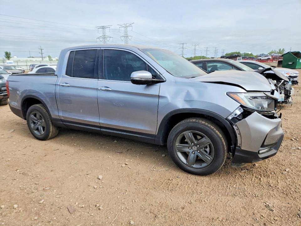 2023 Honda Ridgeline VIN 5FPYK3F72PB026038 COPART salvage auction — FRONT END, Il - Salvage Certificate, sold $8,100 on 2026-07-28 (photo 4)