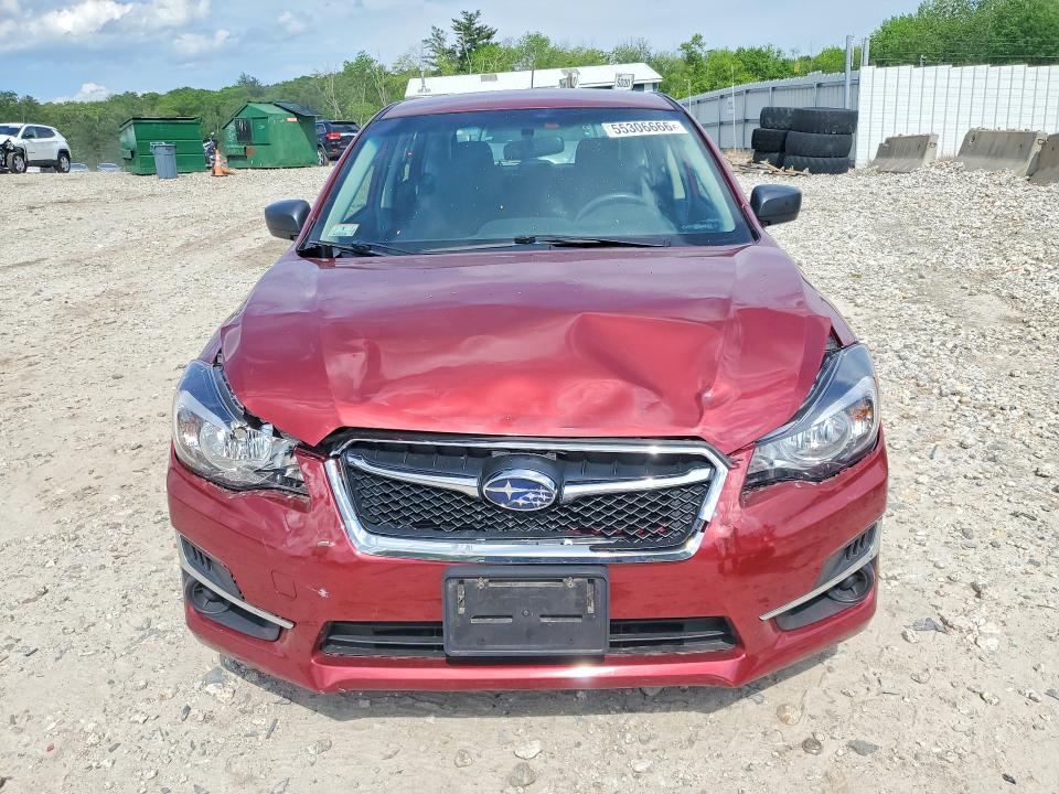 2015 Subaru Impreza VIN JF1GPAA6XF8251322 COPART salvage auction — FRONT END, Ma - Cert Of Title-Reconstrctd Coll, sold $200 on 2026-07-29 (photo 5)