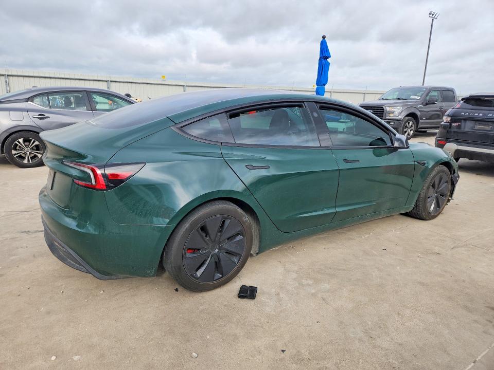 2024 Tesla Model 3 VIN 5YJ3E1EB3RF740302 COPART salvage auction — FRONT END, Tx - Certificate Of Title, sold $15,900 on 2026-07-20 (photo 3)