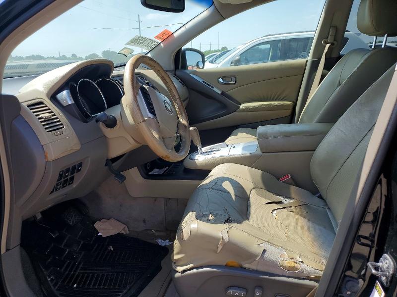2009 Nissan Murano VIN JN8AZ18U09W008945 COPART salvage auction — FRONT END, Tx - Salvage Vehicle Title, sold $325 on 2026-07-23 (photo 7)