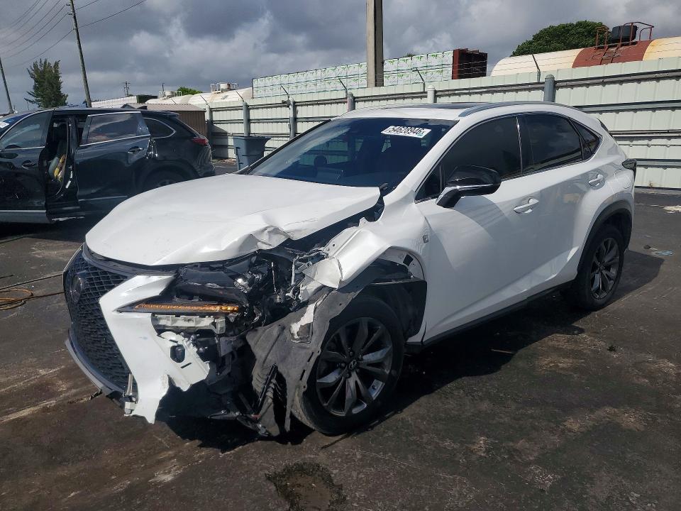 2021 Lexus Nx VIN JTJSARBZ9M2193374 COPART salvage auction — FRONT END, Fl - Cert Of Title Slvg Rebuildable, sold $11,500 on 2026-07-13 (photo 1)