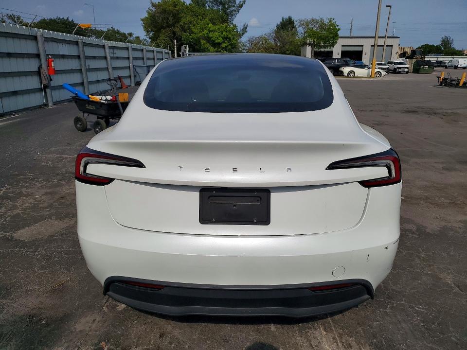 2024 Tesla Model 3 VIN 5YJ3E1EA5RF749672 COPART salvage auction — UNDERCARRIAGE, Fl - Certificate Of Destruction, sold $10,800 on 2026-07-13 (photo 6)
