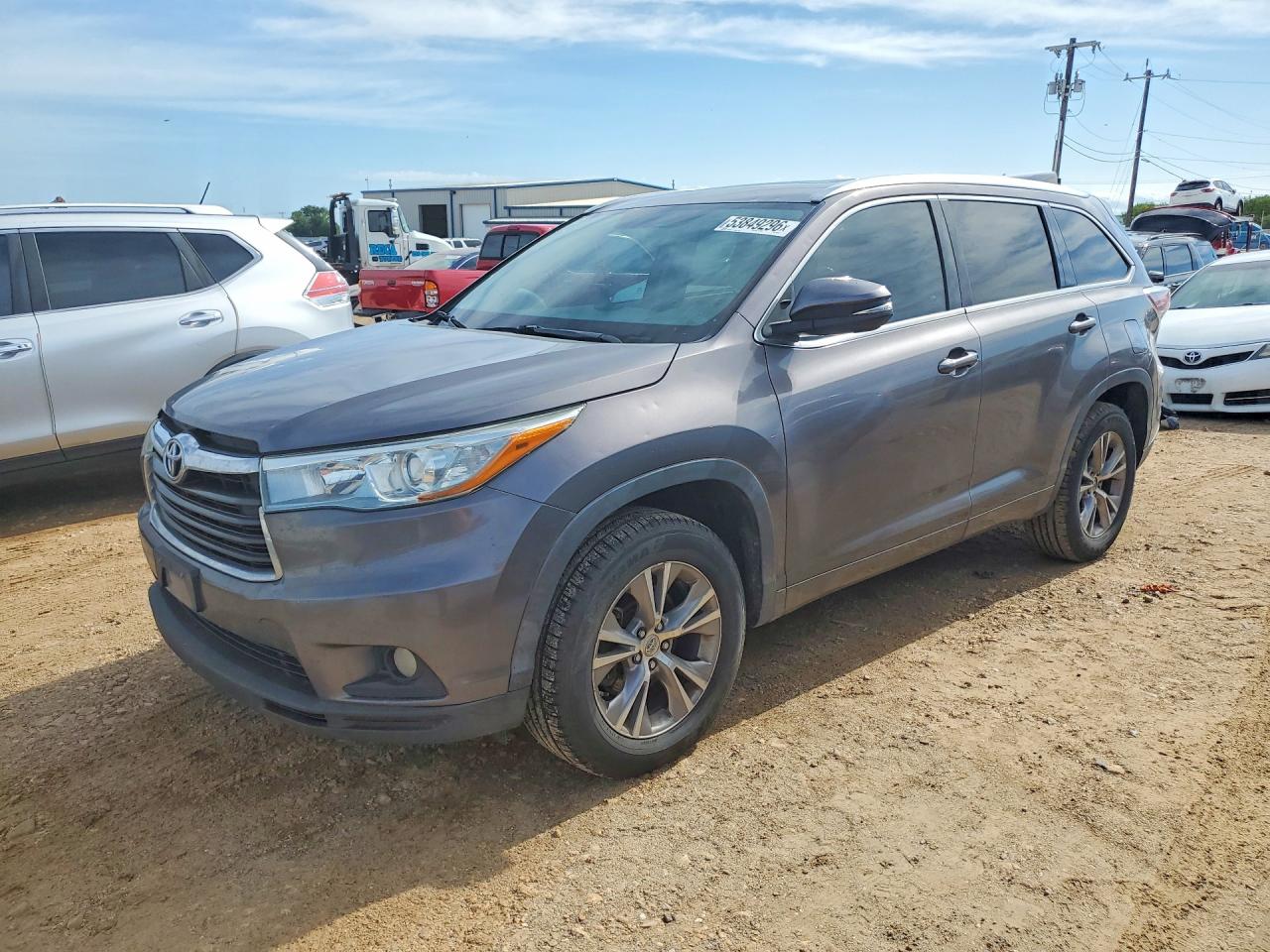 2015 Toyota Highlander VIN 5TDKKRFH6FS099613 COPART salvage auction — Hail, TX - CERTIFICATE OF TITLE, sold $8,600 on 2026-07-09 (photo 1)