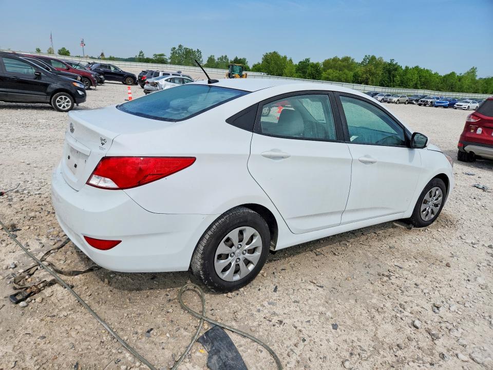 2017 Hyundai Accent VIN KMHCT4AE9HU375956 COPART salvage auction — FRONT END, MI - CERTIFICATE OF TITLE, sold $500 on 2026-07-02 (photo 3)
