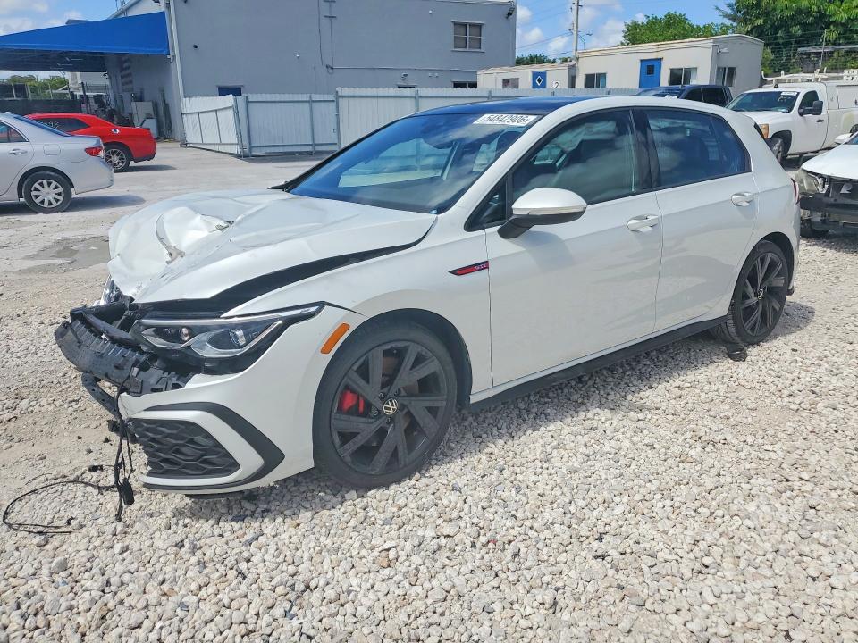 2022 Volkswagen Gti VIN WVW987CD5NW204837 COPART salvage auction — FRONT END, Fl - Cert Of Title Slvg Rebuildable, sold $5,700 on 2026-08-04 (photo 1)