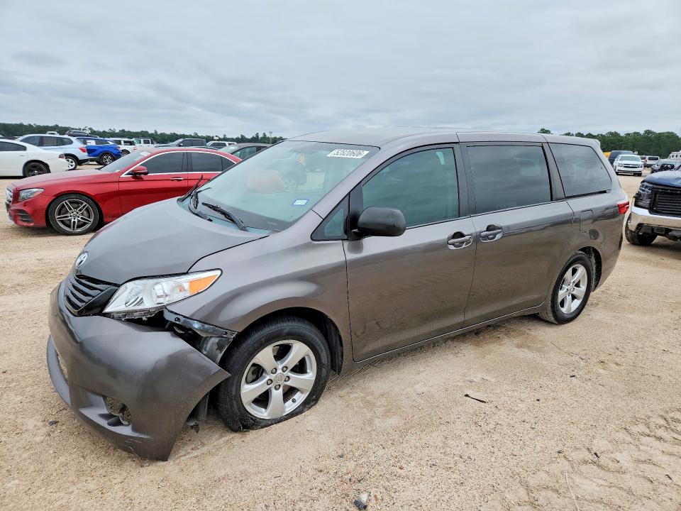 2015 Toyota VIN 5TDZK3DCXFS571525 COPART salvage auction — FRONT END, Tx - Salvage Vehicle Title, sold $3,900 on 2026-07-10 (photo 1)