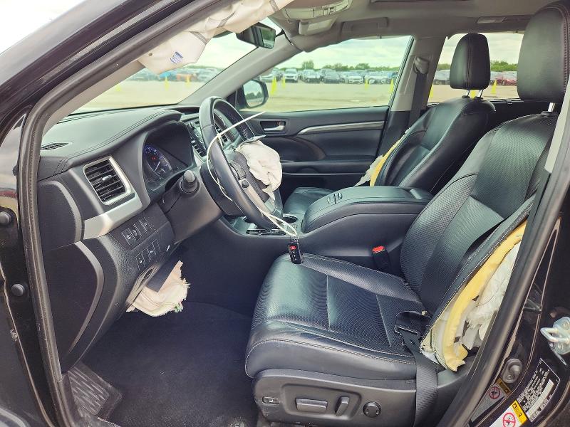 2019 Toyota Highlander VIN 5TDYZRFHXKS326690 COPART salvage auction — FRONT END, TX - SALVAGE VEHICLE TITLE (P), sold $10,100 on 2026-07-02 (photo 7)