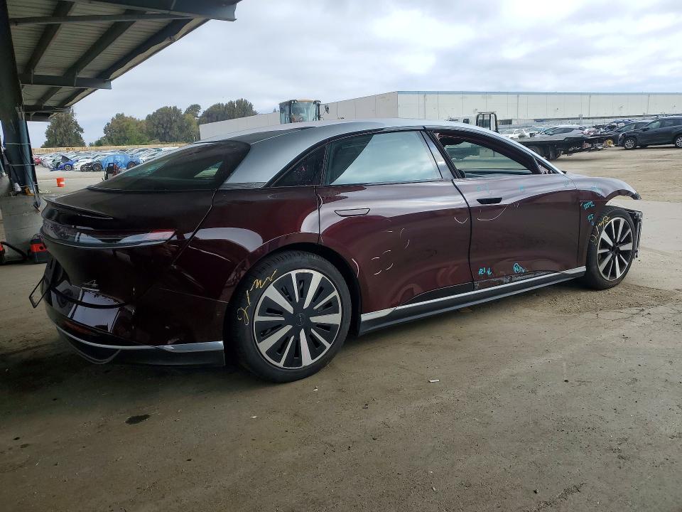 2023 Lucid Air VIN 50EA1TEA0PA005123 COPART salvage auction — FRONT END, Ca - Salvage Certificate, sold $8,100 on 2026-07-09 (photo 3)