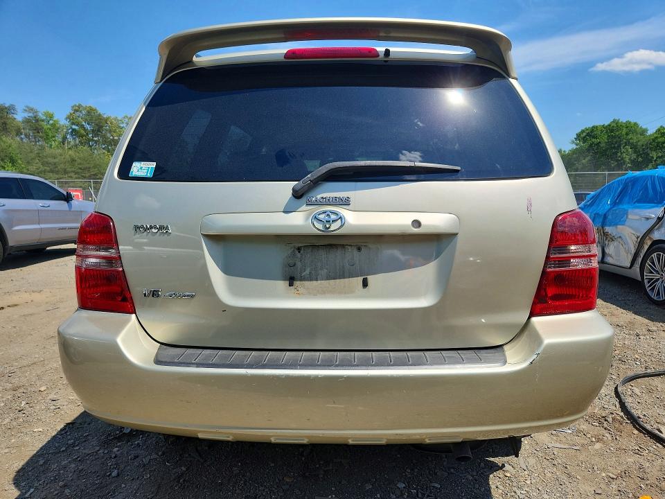 2002 Toyota Highlander VIN JTEHF21A920044971 COPART salvage auction — FRONT END, Md - Cert Of Salvage > 75% Damage, sold $425 on 2026-07-10 (photo 6)
