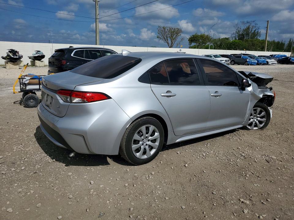 2020 Toyota Corolla VIN JTDEPRAE9LJ061202 COPART salvage auction — FRONT END, Fl - Certificate Of Destruction, sold $1,850 on 2026-07-08 (photo 3)