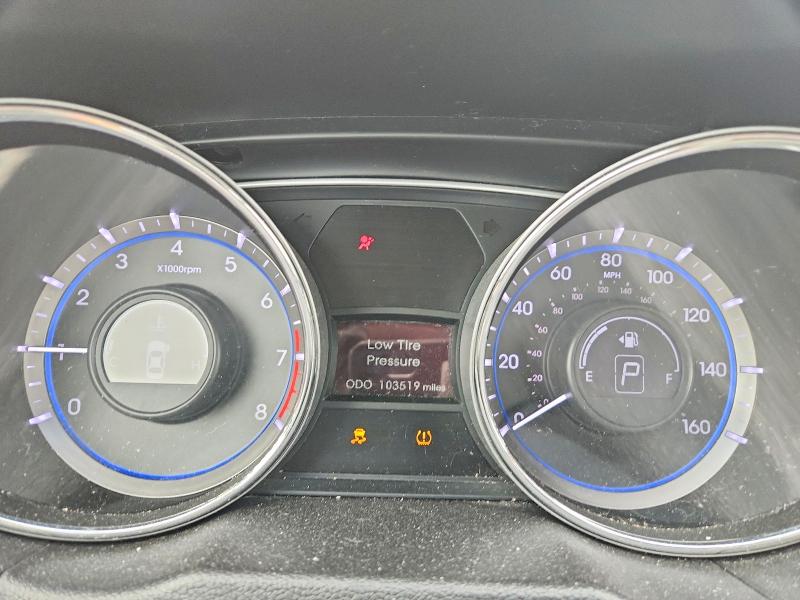 2014 Hyundai Sonata VIN 5NPEB4AC9EH941490 COPART salvage auction — FRONT END, Tx - Salvage Vehicle Title, sold $825 on 2026-07-09 (photo 9)