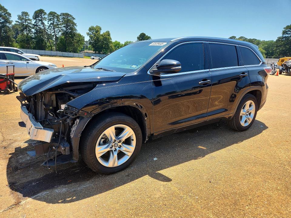2016 Toyota Highlander VIN 5TDYKRFH0GS147165 COPART salvage auction — FRONT END, TX - SALVAGE VEHICLE TITLE, sold $1,600 on 2026-07-20 (photo 1)