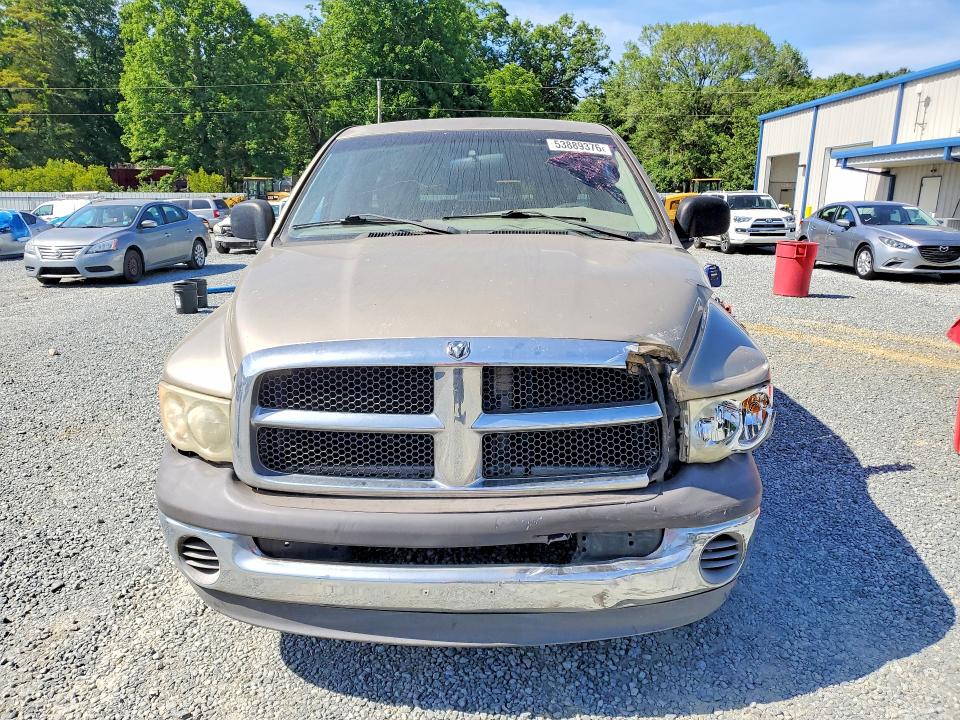 2002 Dodge Ram VIN 3D7HA18N12G203585 COPART salvage auction — FRONT END, Nc - Salvage Certificate Of Title, sold $800 on 2026-07-02 (photo 5)