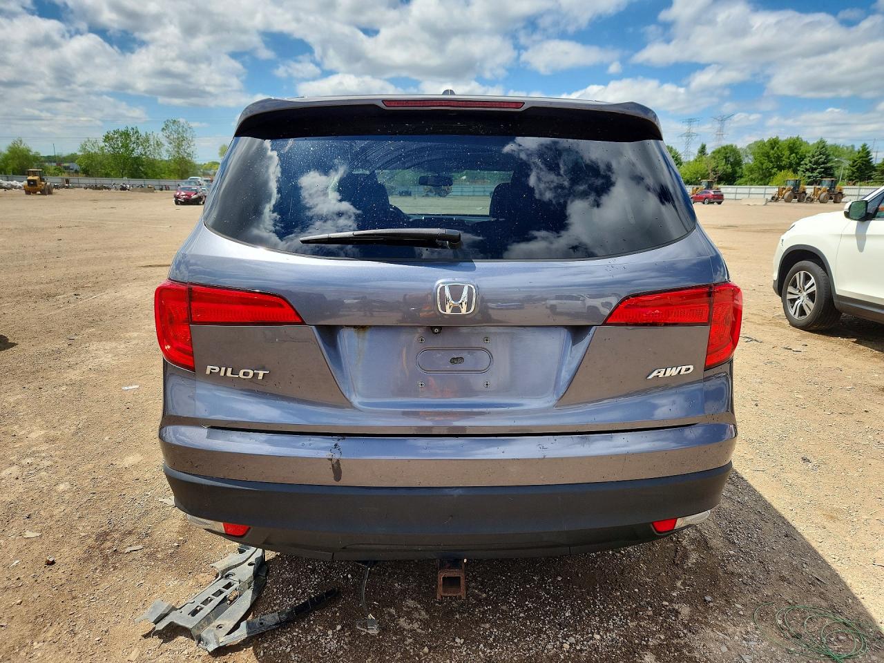 2016 Honda Pilot VIN 5FNYF6H58GB103845 COPART salvage auction — Side, IL - SALVAGE CERTIFICATE, sold $1,750 on 2026-06-30 (photo 6)