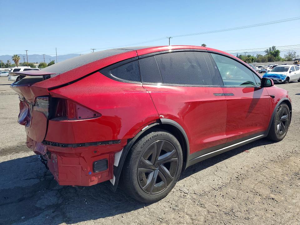 2026 Tesla Model x VIN 7SAXCBE59TF473345 COPART salvage auction — REAR END, Ca - Salvage Certificate, sold $38,500 on 2026-07-02 (photo 3)