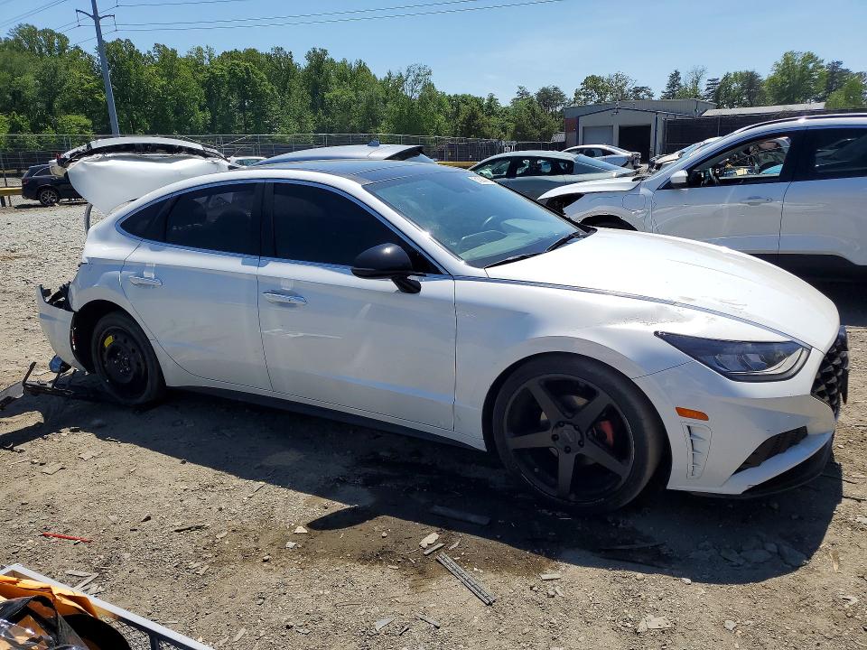 2021 Hyundai Sonata VIN 5NPEJ4J26MH132134 COPART salvage auction — REAR END, MD - CERT OF SALVAGE > 75% DAMAGE, sold $3,000 on 2026-07-10 (photo 4)