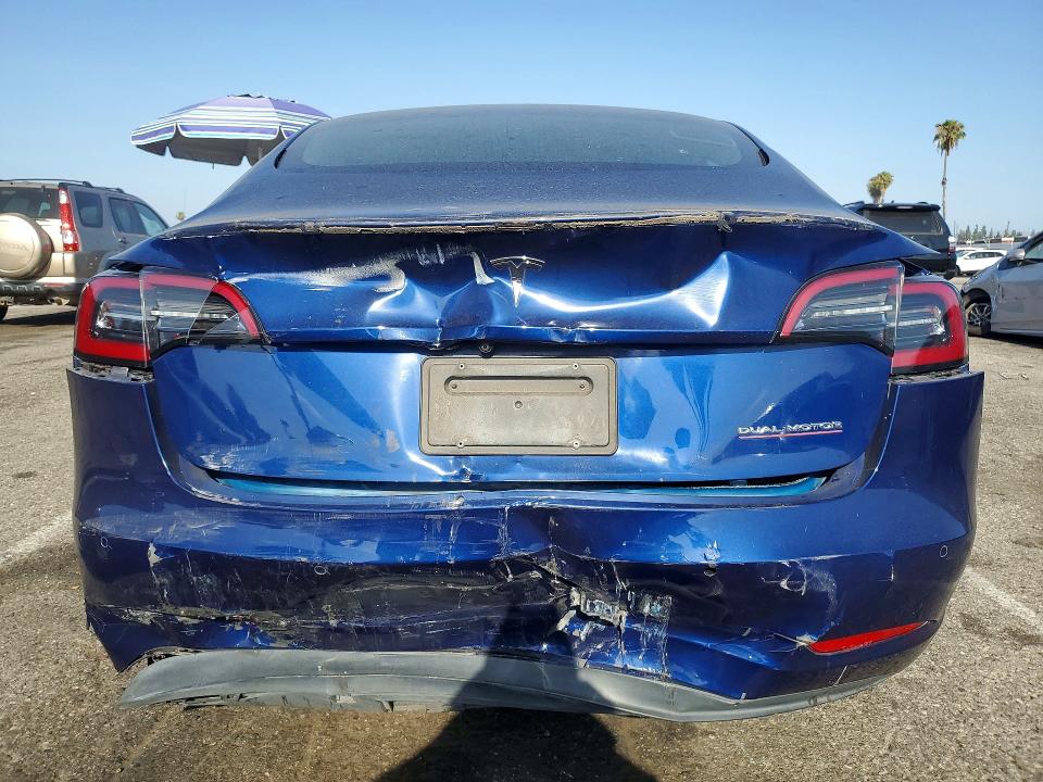 2021 Tesla Model 3 VIN 5YJ3E1EC5MF030819 COPART salvage auction — FRONT END, CA - SALVAGE CERTIFICATE, sold $5,200 on 2026-07-31 (photo 6)