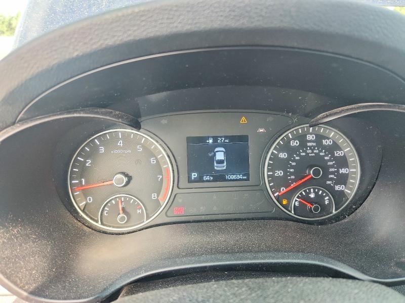 2019 Kia Optima VIN 5XXGT4L38KG322129 COPART salvage auction — REAR END, Or - Salvage Title Certificate, sold $2,700 on 2026-07-13 (photo 9)