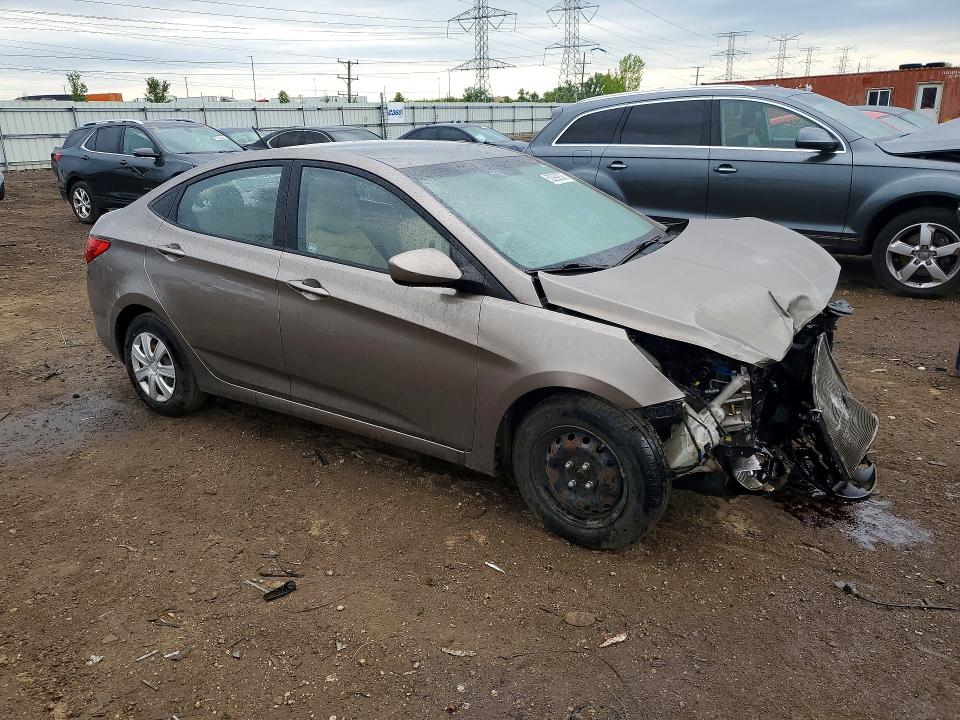 2014 Hyundai Accent VIN KMHCT4AE3EU589188 COPART salvage auction — FRONT END, Il - Salvage Certificate, sold $350 on 2026-07-07 (photo 4)