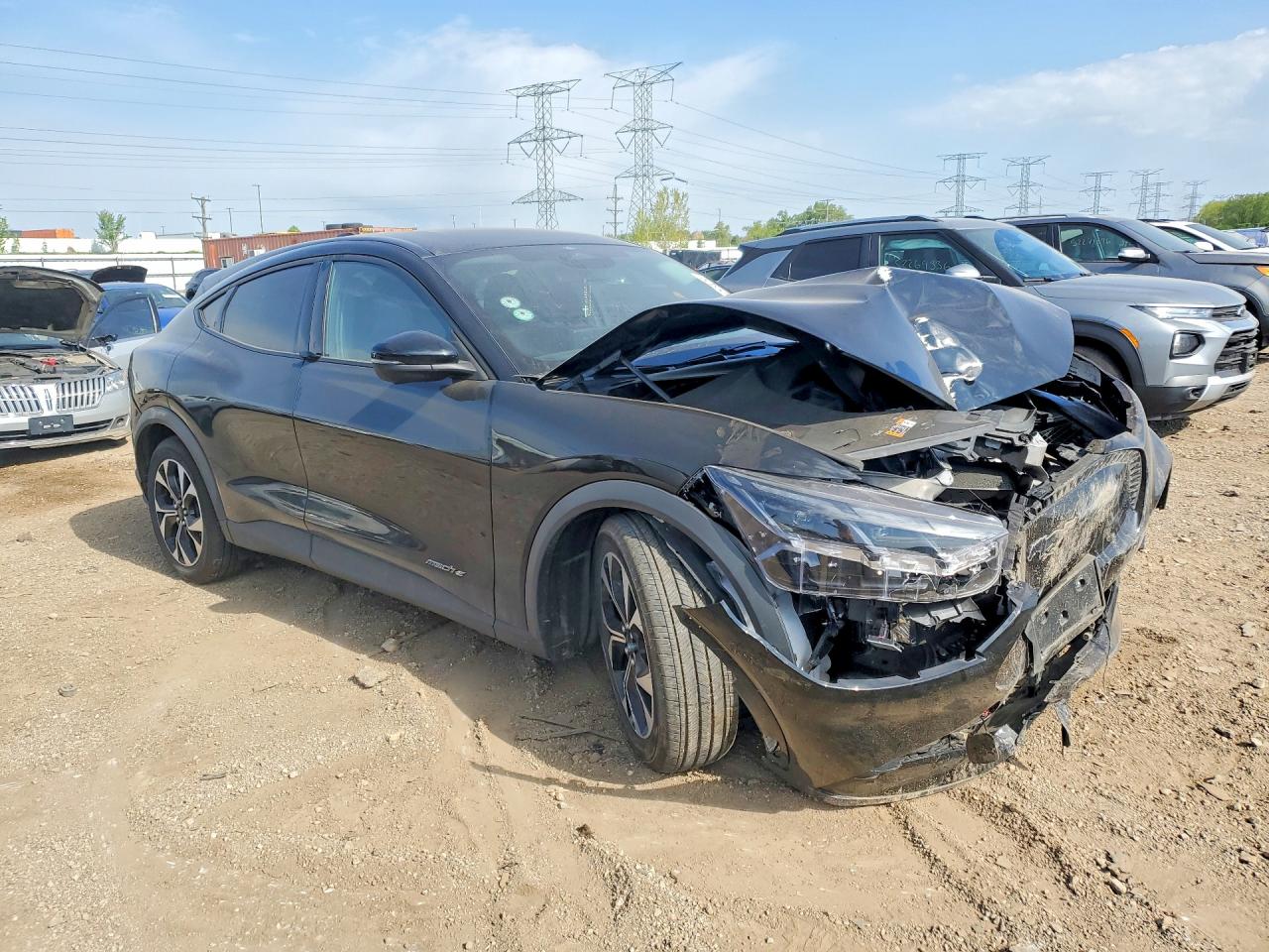 2025 Ford Mustang Mach-E VIN 3FMTK1R4XSMA26555 COPART salvage auction — Front End, IL - SALVAGE CERTIFICATE, sold $5,600 on 2026-07-09 (photo 4)