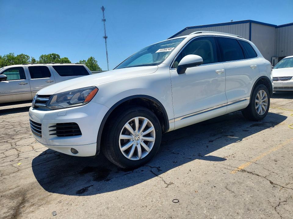 2012 Volkswagen Touareg VIN WVGEK9BPXCD008033 COPART salvage auction — HAIL, Ar - Cert Of Title-Salvage, sold $250 on 2026-07-22 (photo 1)