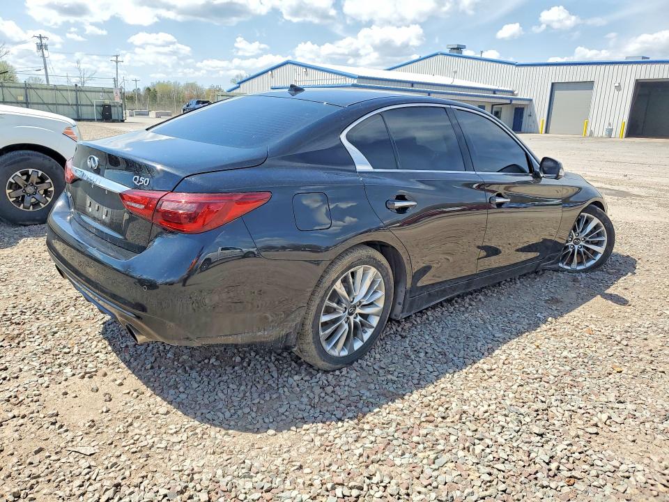 2021 Infiniti Q50 VIN JN1EV7BR7MM753764 COPART salvage auction — FRONT END, Ny - Mv-907A Salvage Certificate, sold $4,850 on 2026-07-08 (photo 3)