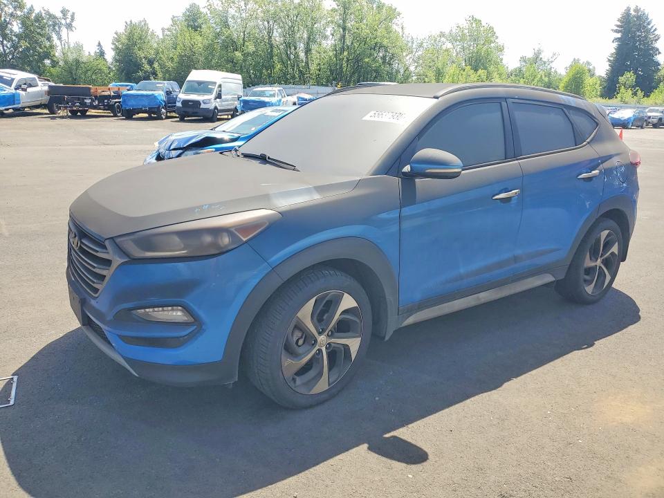 2018 Hyundai Tucson VIN KM8J3CA28JU688722 COPART salvage auction — BURN, Or - Salvage Title Certificate, sold $5,500 on 2026-07-06 (photo 1)