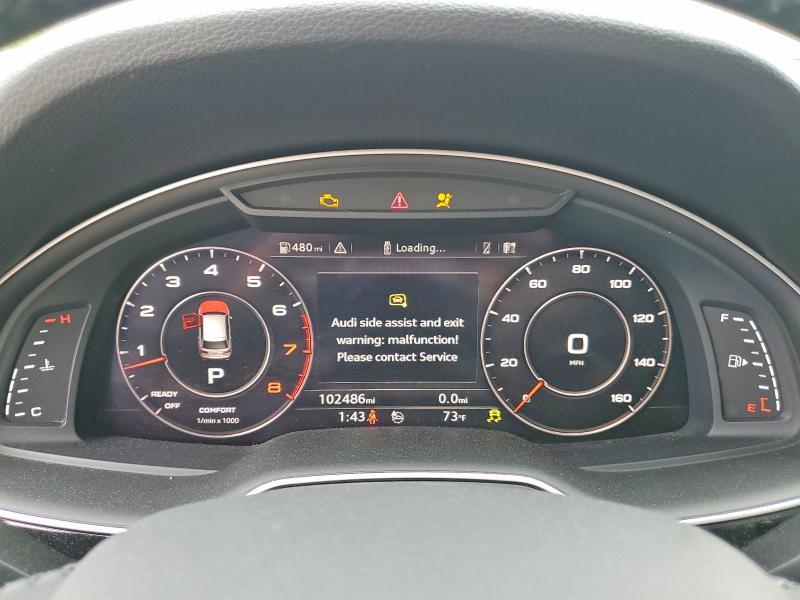 2019 Audi Q7 VIN WA1LAAF75KD009271 COPART salvage auction — FRONT END, Ma - Cert Of Title-Salvage, sold $6,900 on 2026-07-16 (photo 9)