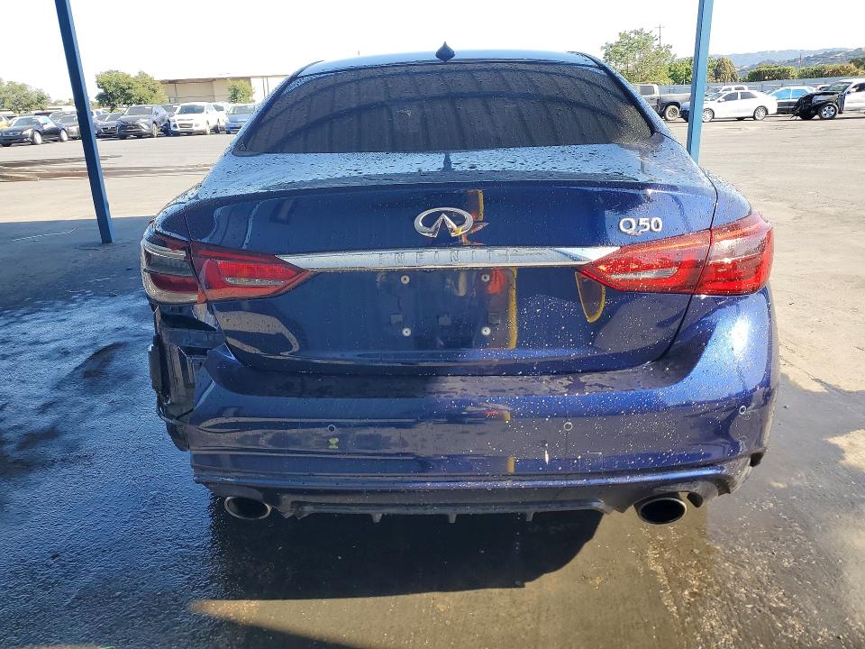 2022 Infiniti Q50 VIN JN1EV7BP8NM310653 COPART salvage auction — REAR END, CA - CERTIFICATE OF TITLE, sold $12,800 on 2026-07-14 (photo 6)