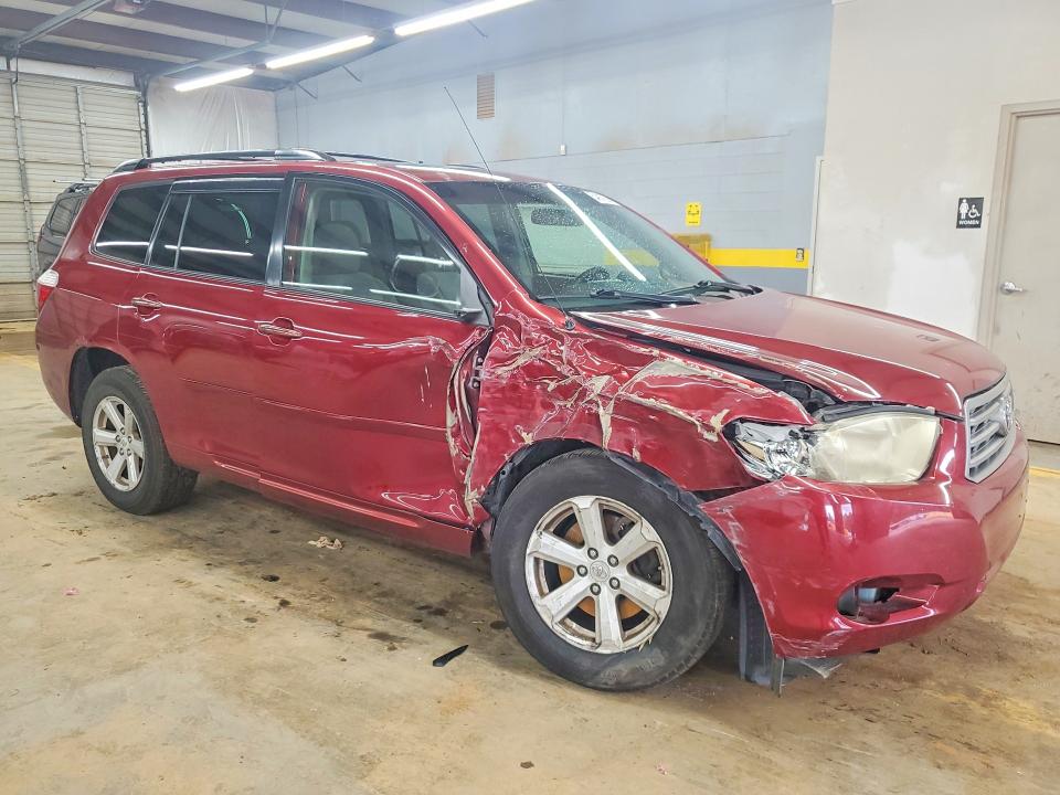 2009 Toyota Highlander VIN JTEES41A792141286 COPART salvage auction — FRONT END, Nc - Salvage Certificate Of Title, sold $1,150 on 2026-07-15 (photo 4)