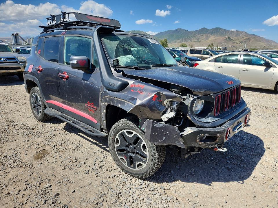 2017 Jeep Renegade VIN ZACCJBCB8HPF99903 COPART salvage auction — FRONT END, Ut - Salvage Certificate, sold $2,050 on 2026-08-11 (photo 4)