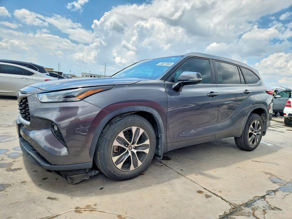 2023 Toyota Highlander VIN 5TDKDRAHXPS001993 COPART salvage auction — UNDERCARRIAGE, Tx - Salvage Vehicle Title, sold $2,100 on 2026-07-27 (photo 1)