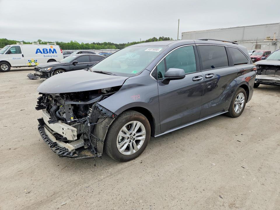 2025 Toyota Sienna VIN 5TDJSKFC0SS173853 COPART salvage auction — FRONT END, Va - Cert Of Title - Salvage, sold $23,400 on 2026-07-22 (photo 1)