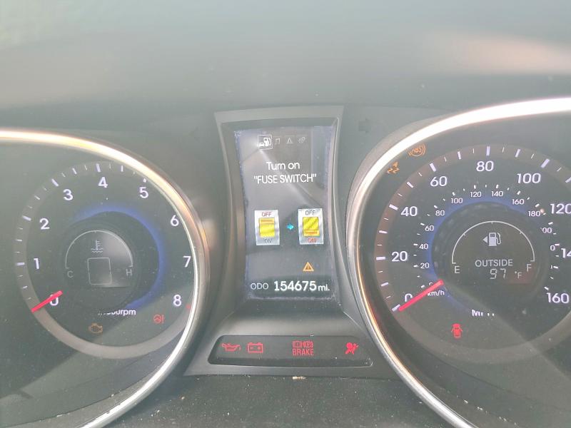 2013 Hyundai Santa fe VIN KM8SR4HF9DU033443 COPART salvage auction — MINOR DENT/SCRATCHES, Fl - Certificate Of Title (P), sold $275 on 2026-07-28 (photo 9)