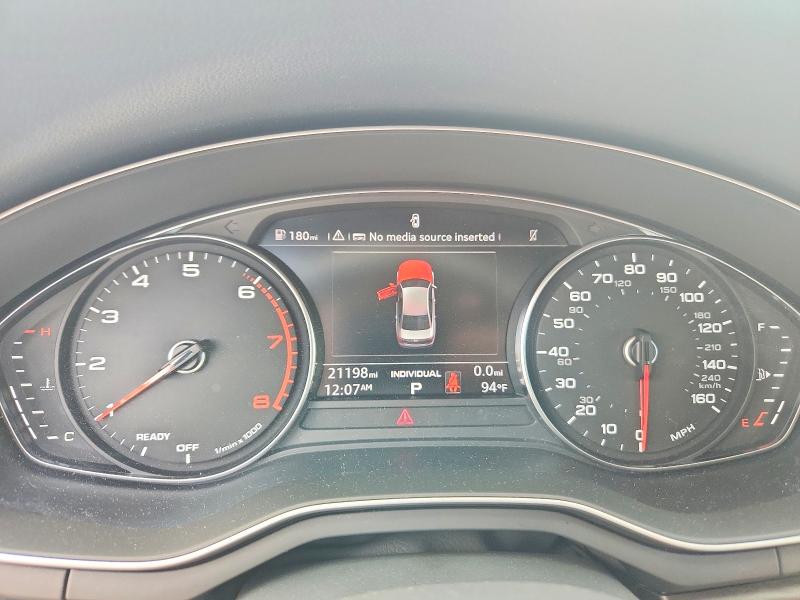2019 Audi A4 VIN WAUGMAF41KN021705 COPART salvage auction — FRONT END, Nc - Salvage Certificate Of Title, sold $5,100 on 2026-07-15 (photo 9)