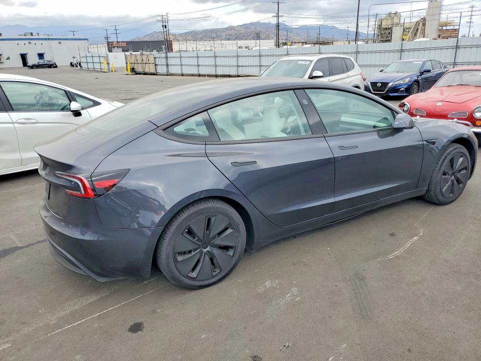 2025 Tesla VIN 5YJ3E1EA0SF916932 COPART salvage auction — REAR END, Ca - Salvage Certificate, sold $13,400 on 2026-07-27 (photo 3)
