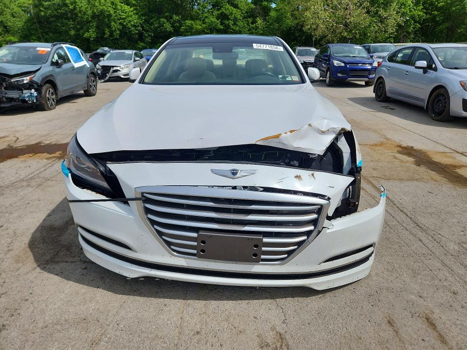 2015 Hyundai Genesis VIN KMHGN4JEXFU039712 COPART salvage auction — FRONT END, Oh - Cert Of Title-Salvage, sold $2,250 on 2026-07-16 (photo 5)