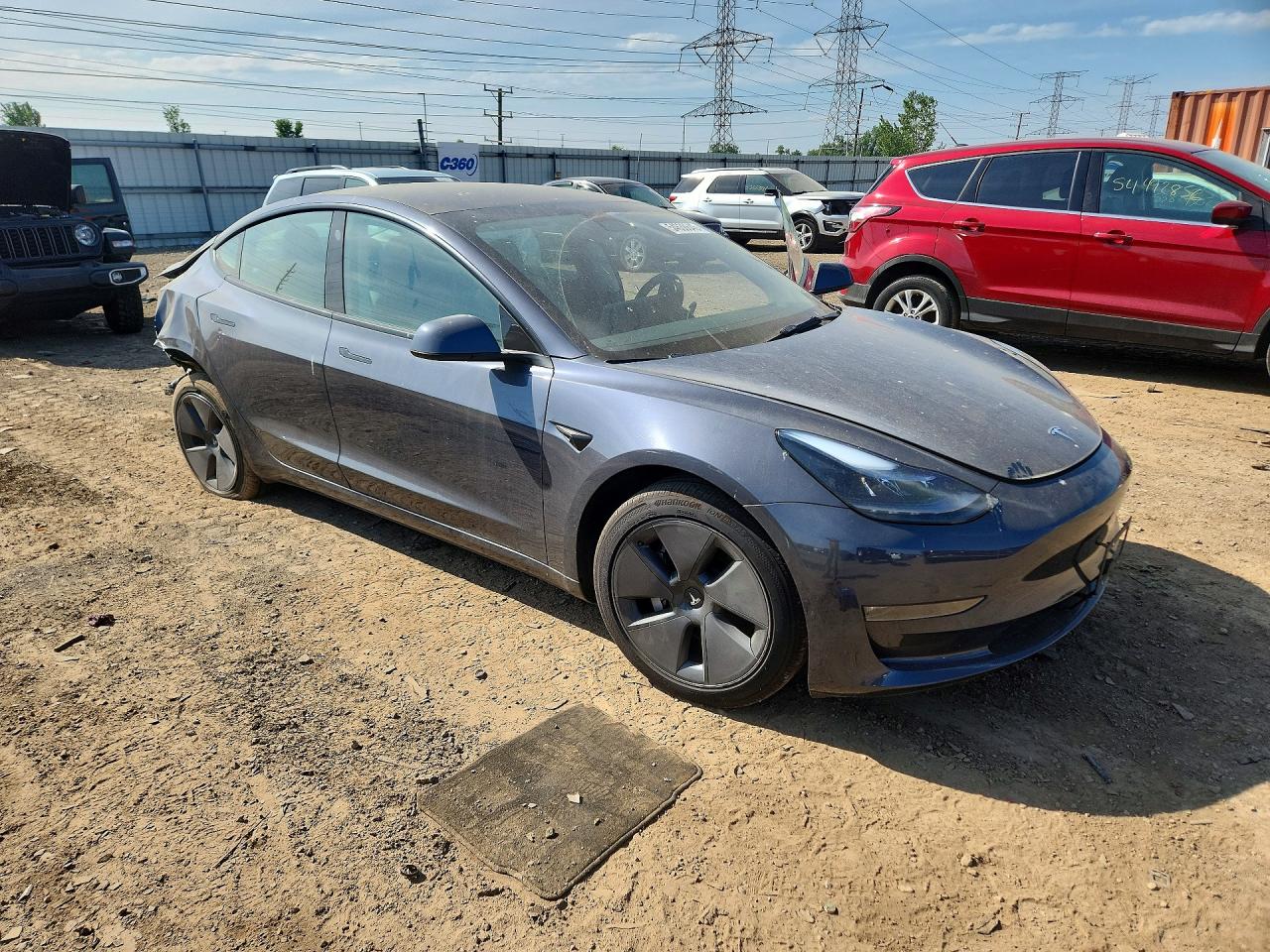 2023 Tesla Model 3 VIN 5YJ3E1EB2PF392991 COPART salvage auction — Rear End, IL - SALVAGE CERTIFICATE, sold $9,100 on 2026-07-09 (photo 4)