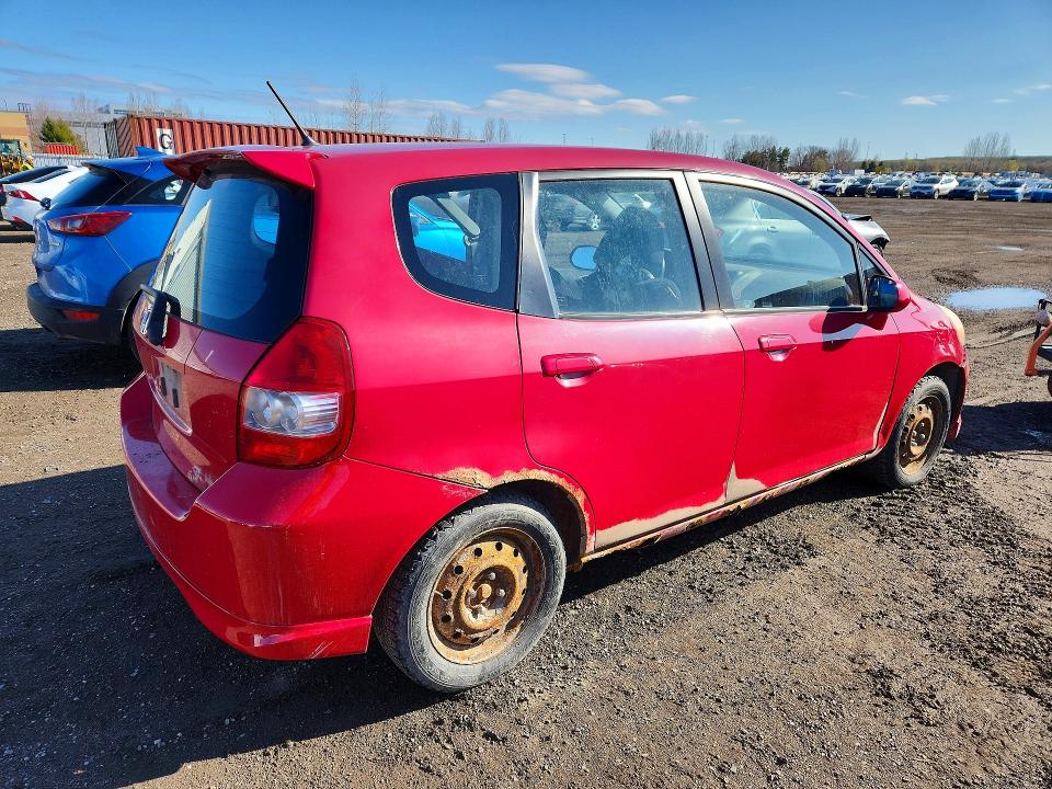 2007 Honda Fit VIN JHMGD38687S819235 COPART salvage auction — SIDE, On - Permit Rebuilt - Unfit, sold $375 on 2026-07-28 (photo 3)