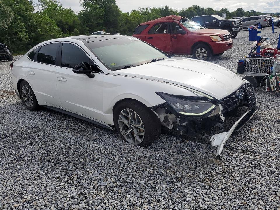 2022 Hyundai Sonata VIN KMHL14JA5NA221261 COPART salvage auction — FRONT END, Tx - Salvage Vehicle Title, sold $6,500 on 2026-07-27 (photo 4)