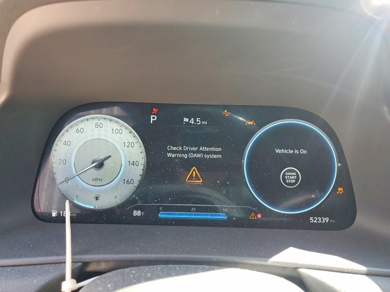 2021 Hyundai Sonata VIN 5NPEK4JC3MH105866 COPART salvage auction — REAR END, TN - SALVAGE CERTIFICATE (P), sold $175 on 2026-07-28 (photo 9)