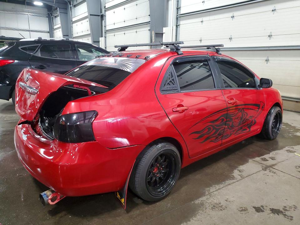 2010 Toyota Yaris VIN JTDBT4K3XA1370754 COPART salvage auction — REAR END, Mn - Cert Of Title-Prior Salvage, sold $1,700 on 2026-07-14 (photo 3)