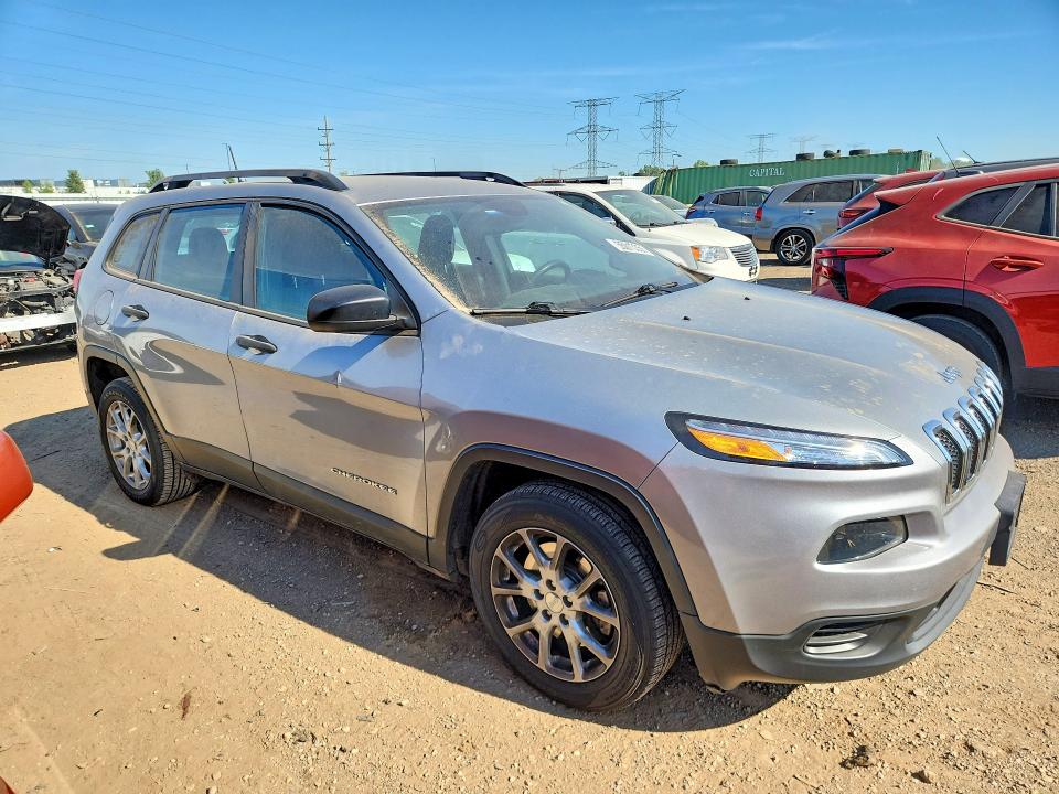 2016 Jeep Cherokee VIN 1C4PJLABXGW137631 COPART salvage auction — REAR END, Il - Salvage Certificate, sold $1,100 on 2026-07-04 (photo 4)