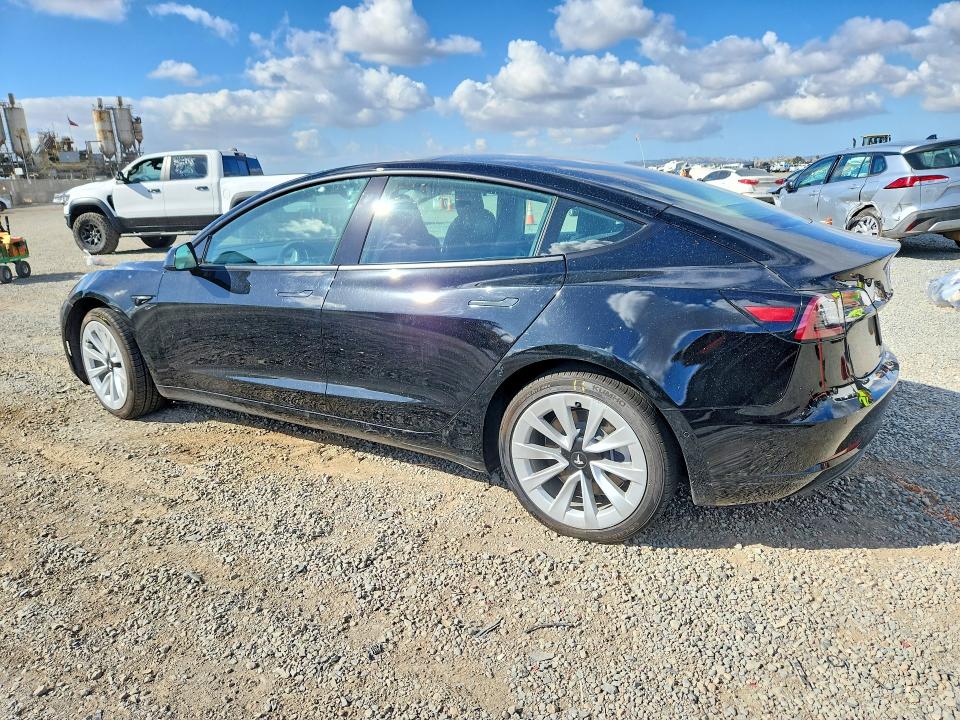 2022 Tesla Model 3 VIN 5YJ3E1EA0NF135025 COPART salvage auction — FRONT END, CA - SALVAGE CERTIFICATE, sold $7,900 on 2026-07-24 (photo 2)